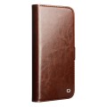 QIALINO Eleganckie Skórzane Etui Pokrowiec do iPhone 17 Pro brązowe