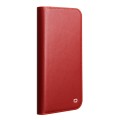 QIALINO Eleganckie Matowe Skórzane Etui do iPhone 17 Pro czerwone