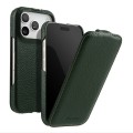 MELKCO MagSafe Skórzane Etui Pionowe do iPhone 17 Pro zielone