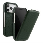 MELKCO MagSafe Skórzane Etui Pionowe do iPhone 17 Pro zielone