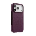 MELKCO MagSafe Skórzane Etui Pionowe do iPhone 17 Pro fioletowe