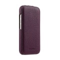 MELKCO MagSafe Skórzane Etui Pionowe do iPhone 17 Pro fioletowe