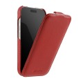 MELKCO MagSafe Skórzane Etui Pionowe do iPhone 17 Pro czerwone
