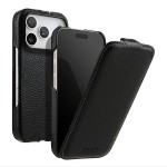 MELKCO MagSafe Skórzane Etui Pionowe do iPhone 17 Pro czarne