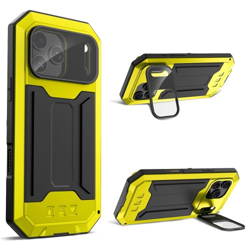 R-JUST Pancerne Etui Antywstrząsowe do iPhone 17 Pro żółte