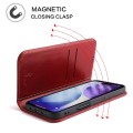 Skórzane Etui Pokrowiec Fierre Shann do iPhone 17 Pro czerwony
