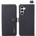 Skórzane Etui Pokrowiec KHAZNEH FRID do Samsung Galaxy A55 5G granatowe