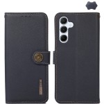 Skórzane Etui Pokrowiec KHAZNEH FRID do Samsung Galaxy A55 5G granatowe