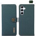 Skórzane Etui Pokrowiec KHAZNEH FRID do Samsung Galaxy A55 5G zielone
