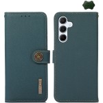Skórzane Etui Pokrowiec KHAZNEH FRID do Samsung Galaxy A55 5G zielone