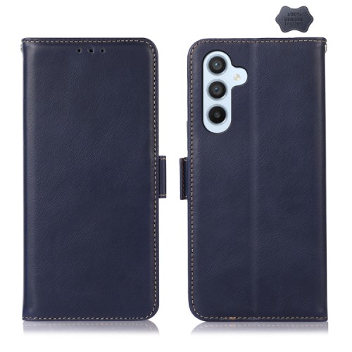 Skórzane Etui Pokrowiec FRID do Samsung Galaxy A55 5G granatowy