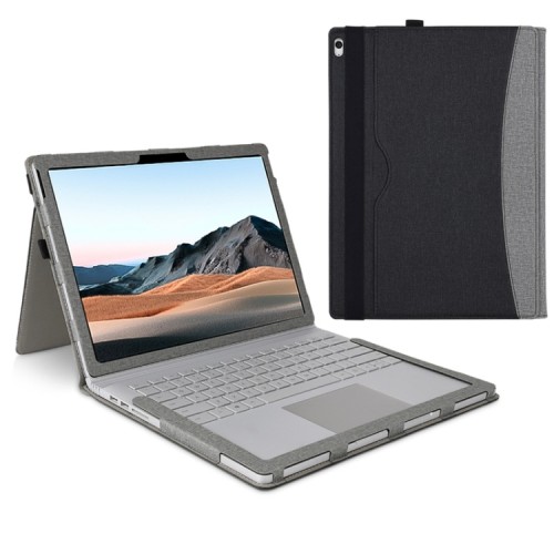 Eleganckie Etui Pokrowiec do Microsoft Surface Book 2/3 13.5 czarno-szare
