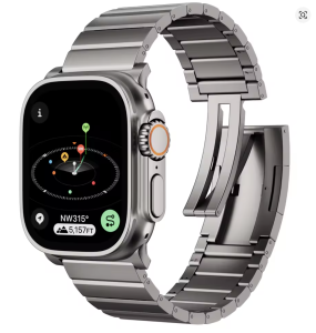 LULULOOK Lekka Bransoleta Tytanowa do Apple Watch Ultra 49mm