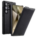 MELKCO Skórzane Etui z Klapką do Samsung Galaxy S24 Ultra czarne