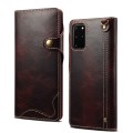 Denior Skórzane Etui Pokrowiec do Samsung Galaxy Note 20 Ultra bordowe