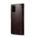 Denior Skórzane Etui Pokrowiec do Samsung Galaxy Note 20 Ultra bordowe