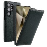 MELKCO Skórzane Etui z Klapką do Samsung Galaxy S25 Ultra zielone