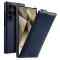 MELKCO Skórzane Etui z Klapką do Samsung Galaxy S25 Ultra granatowe