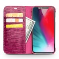 QIALINO Skórzane Etui Pokrowiec iPhone XR różowe
