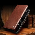 QIALINO Eleganckie Skórzane Etui do Samsung Galaxy S26 brązowe