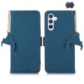 Skórzane Matowe Etui FRID do Samsung Galaxy S26 5G niebieskie