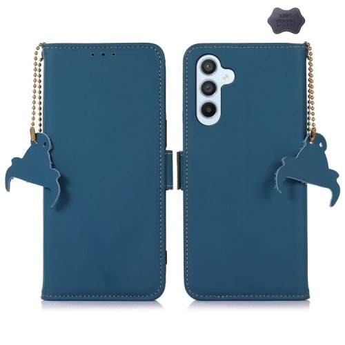 Skórzane Matowe Etui FRID do Samsung Galaxy S26 5G niebieskie