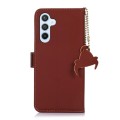 Skórzane Matowe Etui FRID do Samsung Galaxy S26 5G brązowe