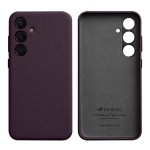 MELKCO Skórzane Etui Plecki Obudowa do Samsung Galaxy S24 fioletowe