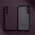 MELKCO Skórzane Etui Plecki Obudowa do Samsung Galaxy S24 fioletowe