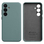 MELKCO Skórzane Etui Plecki Obudowa do Samsung Galaxy S24 niebieskie