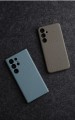 MELKCO Skórzane Etui Plecki Obudowa do Samsung Galaxy S24 niebieskie