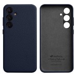 MELKCO Skórzane Etui Plecki Obudowa do Samsung Galaxy S24 granatowe