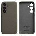 MELKCO Skórzane Etui Plecki Obudowa do Samsung Galaxy S24 szare