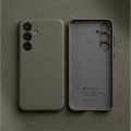 MELKCO Skórzane Etui Plecki Obudowa do Samsung Galaxy S24 szare