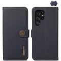 KHAZNEH Skórzane Etui do Samsung Galaxy S26 Ultra niebieskie