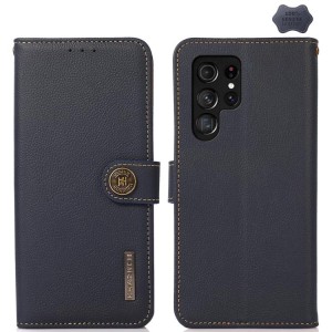 KHAZNEH  Skórzane Etui do Samsung Galaxy S26 Ultra niebieskie