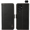 KHAZNEH Skórzane Etui Pokrowiec FRID do Samsung Galaxy S26 Ultra czarne