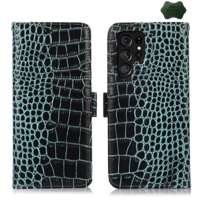 Skórzane Etui Pokrowiec FRID do Samsung Galaxy S26 Ultra zielone