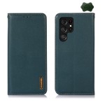 KHAZNEH Skórzane Etui Pokrowiec do Samsung Galaxy S26 Ultra zielone