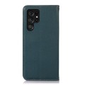 KHAZNEH Skórzane Etui Pokrowiec do Samsung Galaxy S26 Ultra zielone