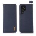 KHAZNEH Skórzane Etui Pokrowiec do Samsung Galaxy S26 Ultra granatowe