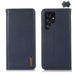 KHAZNEH Skórzane Etui Pokrowiec do Samsung Galaxy S26 Ultra granatowe