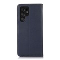 KHAZNEH Skórzane Etui Pokrowiec do Samsung Galaxy S26 Ultra granatowe