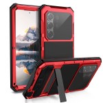 R-JUST Pancerne Etui Antywstrząsowe do Samsung Galaxy S26 Ultra czerwone