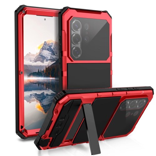 R-JUST Pancerne Etui Antywstrząsowe do Samsung Galaxy S26 Ultra czerwone