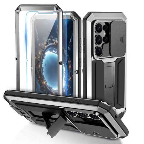 R-JUST Pancerne Etui Antywstrząsowe do Samsung Galaxy S26 Ultra srebrne