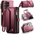 CASEME Etui Portfel Pokrowiec do Samsung Galaxy S26 Ultra czerwony
