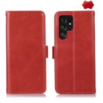 Skórzane Etui Pokrowiec do Samsung Galaxy S26 Ultra czerwone