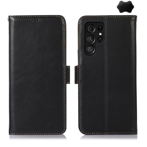 Skórzane Etui Pokrowiec do Samsung Galaxy S26 Ultra czarne