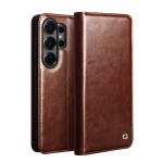 QIALINO Eleganckie Skórzane Etui do Samsung Galaxy S26 Ultra brązowe